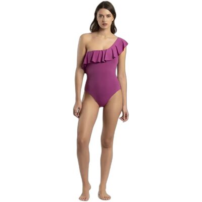 Eénpiece badpak met zijvolants voor dames Admas Violet 40 Eénpiece badpak met zijvolants voor dames Admas Violet 40