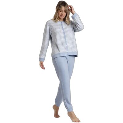 Gehaakte lange mouwen pyjama voor dames Admas Milano Dream Bleu M Gehaakte lange mouwen pyjama voor dames Admas Milano Dream Bleu M