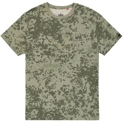 T-shirt Alpha Industries Basic Small Logo Camo Vert M T-shirt Alpha Industries Basic Small Logo Camo Vert M