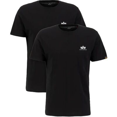 T-shirt met klein logo Alpha Industries Basic (x2) Noir M T-shirt met klein logo Alpha Industries Basic (x2) Noir M