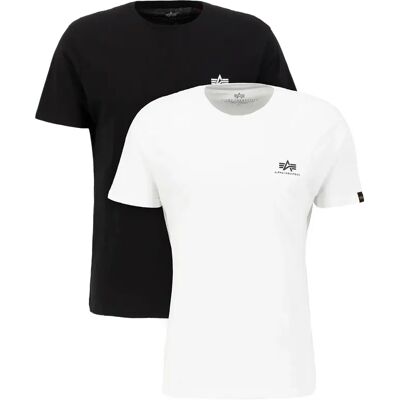 T-shirt met klein logo Alpha Industries Basic (x2) Noir M T-shirt met klein logo Alpha Industries Basic (x2) Noir M