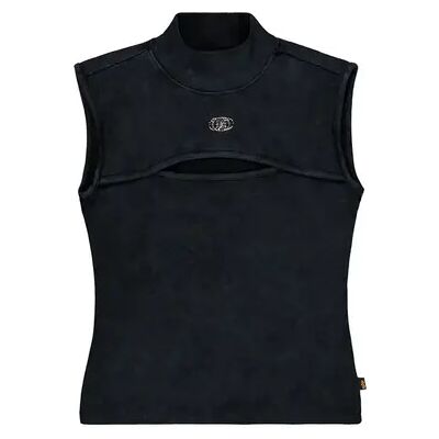 Dames mouwloos T-shirt Alpha Industries World Cut Out Noir XL Dames mouwloos T-shirt Alpha Industries World Cut Out Noir XL