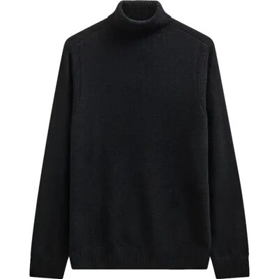 Lamswollen trui Anerkjendt Nico Solid Noir M Lamswollen trui Anerkjendt Nico Solid Noir M