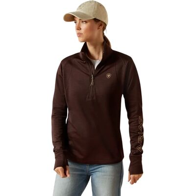 Dames Polaire 1/2 Zip Ariat Team EQ Marron L Dames Polaire 1/2 Zip Ariat Team EQ Marron L