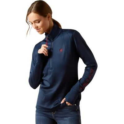 Dames Polaire 1/2 Zip Ariat Team EQ Bleu M Dames Polaire 1/2 Zip Ariat Team EQ Bleu M