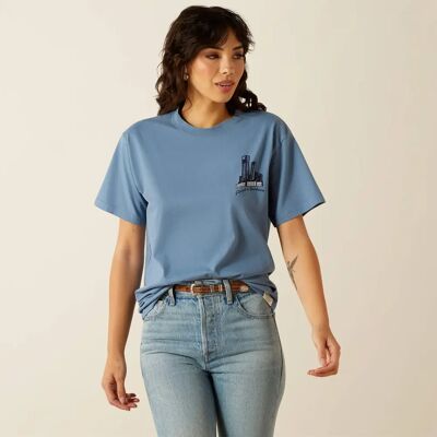 T-shirt Ariat Sendero Country Fences Bleu M T-shirt Ariat Sendero Country Fences Bleu M