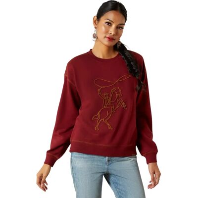 Dames sweatshirt Ariat Lasso Rouge M Dames sweatshirt Ariat Lasso Rouge M
