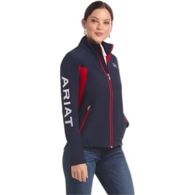 Waterdicht damesjack Ariat New Team Bleu M Waterdicht damesjack Ariat New Team Bleu M