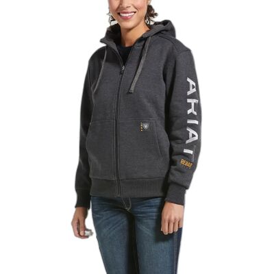 Damescapuchon met volledige rits Ariat Rebar All-Weather Gris L Damescapuchon met volledige rits Ariat Rebar All-Weather Gris L