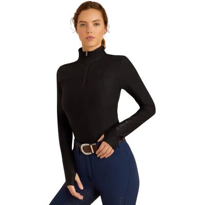 Dames paardrijdshirt 1/4 rits Ariat Lowell 3.0 Noir L Dames paardrijdshirt 1/4 rits Ariat Lowell 3.0 Noir L