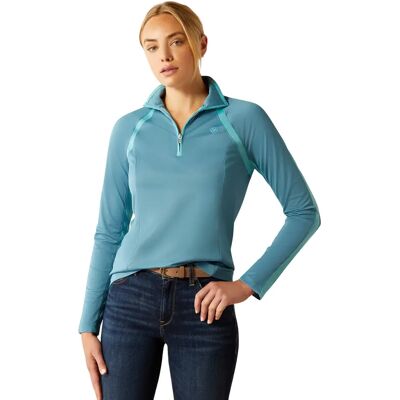 Baselayer 1/4 rits voor dames Ariat Sunstopper 3.0 Bleu L Baselayer 1/4 rits voor dames Ariat Sunstopper 3.0 Bleu L