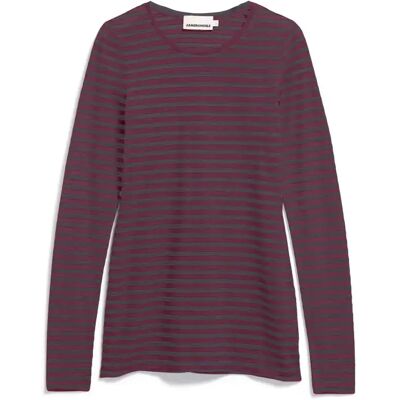 Dames longsleeve T-shirt met strepen Armedangels Einiaara Rouge L Dames longsleeve T-shirt met strepen Armedangels Einiaara Rouge L