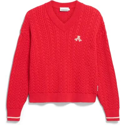 Vrouwentrui Armedangels Caarlas Cable Rouge XL Vrouwentrui Armedangels Caarlas Cable Rouge XL