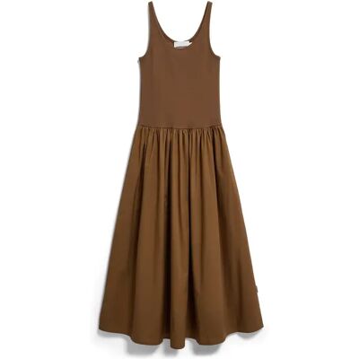 Vrouwenmixmaterialenjurk Armedangels Marron L Vrouwenmixmaterialenjurk Armedangels Marron L