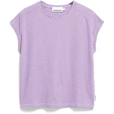 Gestreept dames-T-shirt ARMEDANGELS Oneliaa Lovely Beige S Gestreept dames-T-shirt ARMEDANGELS Oneliaa Lovely Beige S