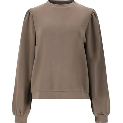 Ballonmouw Sweatshirt Dames Athlecia Jillnana V2 Marron 40 Ballonmouw Sweatshirt Dames Athlecia Jillnana V2 Marron 40