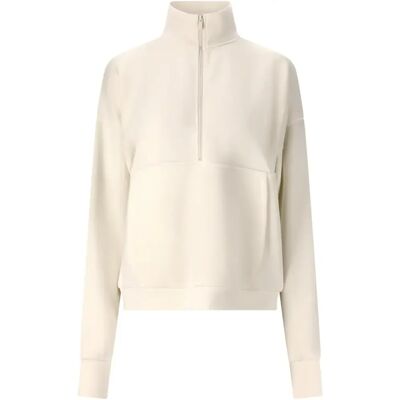 Dames sweatshirt met halve rits Athlecia Jillnana Beige 40 Dames sweatshirt met halve rits Athlecia Jillnana Beige 40