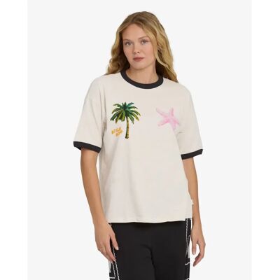 T-shirt dames Billabong Fun Paradise Blanc S T-shirt dames Billabong Fun Paradise Blanc S