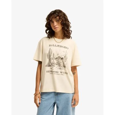 T-shirt dames Billabong Heading West Blanc L T-shirt dames Billabong Heading West Blanc L