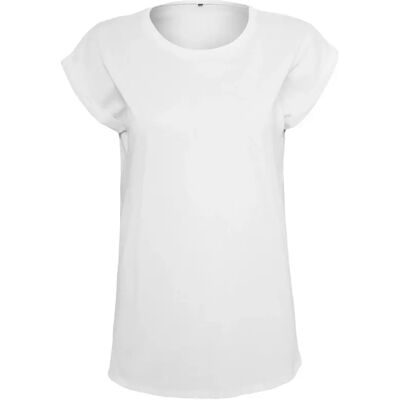 Dames T-shirt organisch Build Your Brand Blanc L Dames T-shirt organisch Build Your Brand Blanc L