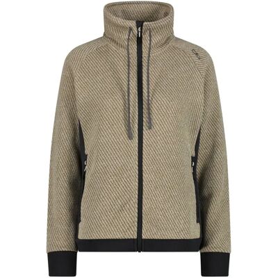Franse fleece trainingsjas vrouw CMP Blanc 2XS Franse fleece trainingsjas vrouw CMP Blanc 2XS