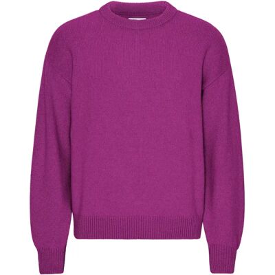Oversized merinowollen trui met ronde hals Colorful Standard Magenta Blaze Rose M Oversized merinowollen trui met ronde hals Colorful Standard Magenta Blaze Rose M
