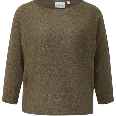 Glitter Crewneck Dames COMMA Marron 38 Glitter Crewneck Dames COMMA Marron 38