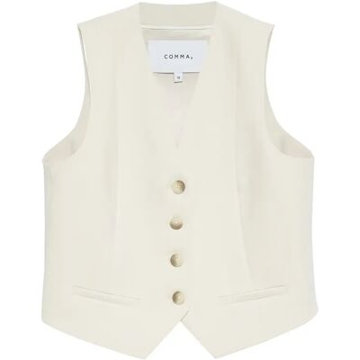 Dames kostuumvest COMMA Beige 40 Dames kostuumvest COMMA Beige 40