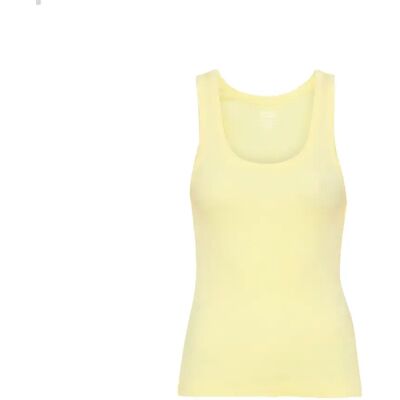 Geribd damestopje Colorful Standard Organic soft yellow Jaune M Geribd damestopje Colorful Standard Organic soft yellow Jaune M