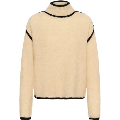 Damesfleece CULTURE Jia Katrina Blanc L Damesfleece CULTURE Jia Katrina Blanc L