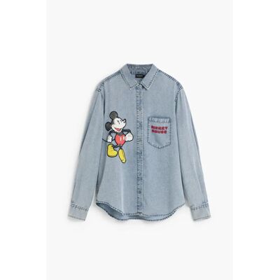 Dameshemd Desigual Mickey Bleu 2XL Dameshemd Desigual Mickey Bleu 2XL