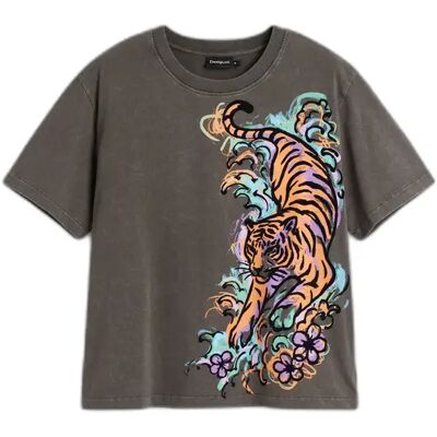 T-shirt dames Desigual Tiger Noir XL T-shirt dames Desigual Tiger Noir XL