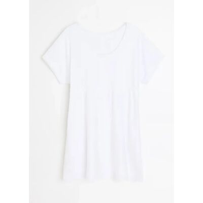 Korte losse katoen jurk dames Diverse Dariami 263 Blanc L Korte losse katoen jurk dames Diverse Dariami 263 Blanc L