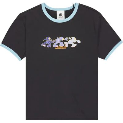 Dames-T-shirt Element Second Nature Ringer Noir L Dames-T-shirt Element Second Nature Ringer Noir L