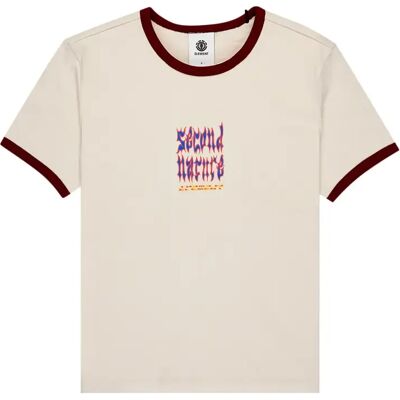 Dames-T-shirt Element Second Nature Ringer Beige L Dames-T-shirt Element Second Nature Ringer Beige L