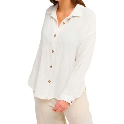 Dameshemd Roxy Morning Shine Blanc XL Dameshemd Roxy Morning Shine Blanc XL