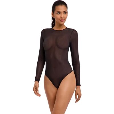Damesbody met ronde hals Falke Private Noir XS Damesbody met ronde hals Falke Private Noir XS