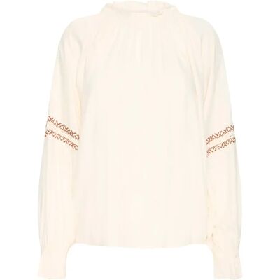 Vrouwenblouse fransa Frhelene Blanc L Vrouwenblouse fransa Frhelene Blanc L