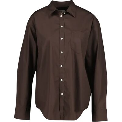 Vrouwenpopelineblouse Gant Rel Classic Marron 36 Vrouwenpopelineblouse Gant Rel Classic Marron 36