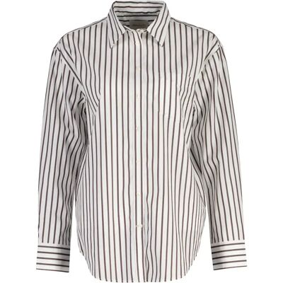 Vrouwenpopelineblouse Gant Rel Classic Marron 36 Vrouwenpopelineblouse Gant Rel Classic Marron 36