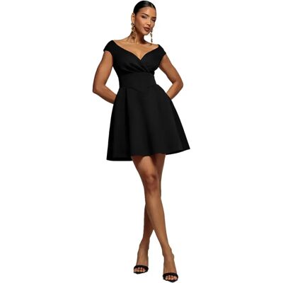 Rok corset en uitlopend vrouw Goddiva Noir 36 Rok corset en uitlopend vrouw Goddiva Noir 36