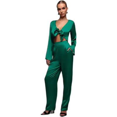 Dames jumpsuit Goddiva Cut Out Vert 44 Dames jumpsuit Goddiva Cut Out Vert 44