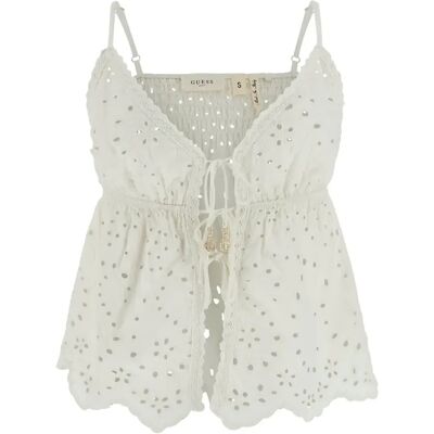 Damestanktop Guess Celeste Sangallo Blanc L Damestanktop Guess Celeste Sangallo Blanc L