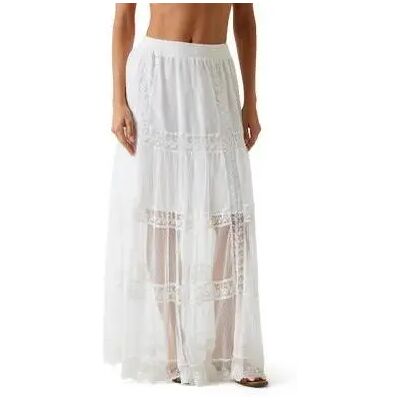 Vrouwenrok Guess Brunella Trims Blanc L Vrouwenrok Guess Brunella Trims Blanc L
