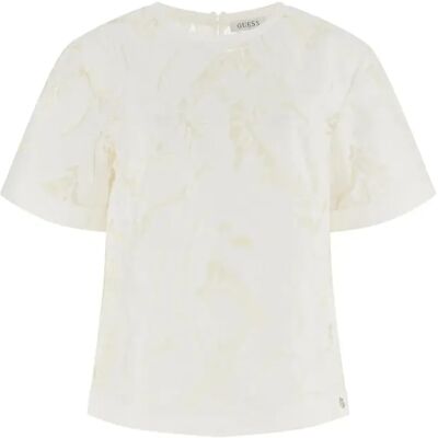 Vrouwenblouse Guess Cassandre Blanc L Vrouwenblouse Guess Cassandre Blanc L