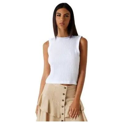 Damestanktop Guess Charline Blanc L Damestanktop Guess Charline Blanc L