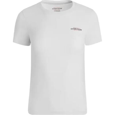 Dames-T-shirt Guess GJ CN Slim Mini America Blanc M Dames-T-shirt Guess GJ CN Slim Mini America Blanc M
