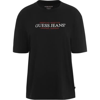 Dames-T-shirt Guess American Noir S Dames-T-shirt Guess American Noir S