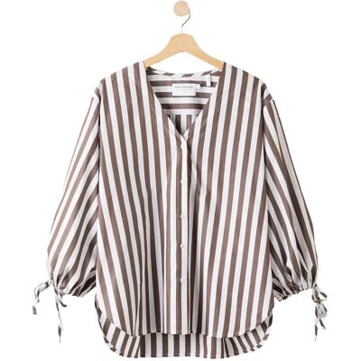 Vrouwenblouse Holebrook Marie Marron L Vrouwenblouse Holebrook Marie Marron L