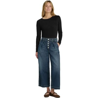 Dames Wide Leg Jeans Le Temps des cerises Donna Bleu 34 Dames Wide Leg Jeans Le Temps des cerises Donna Bleu 34
